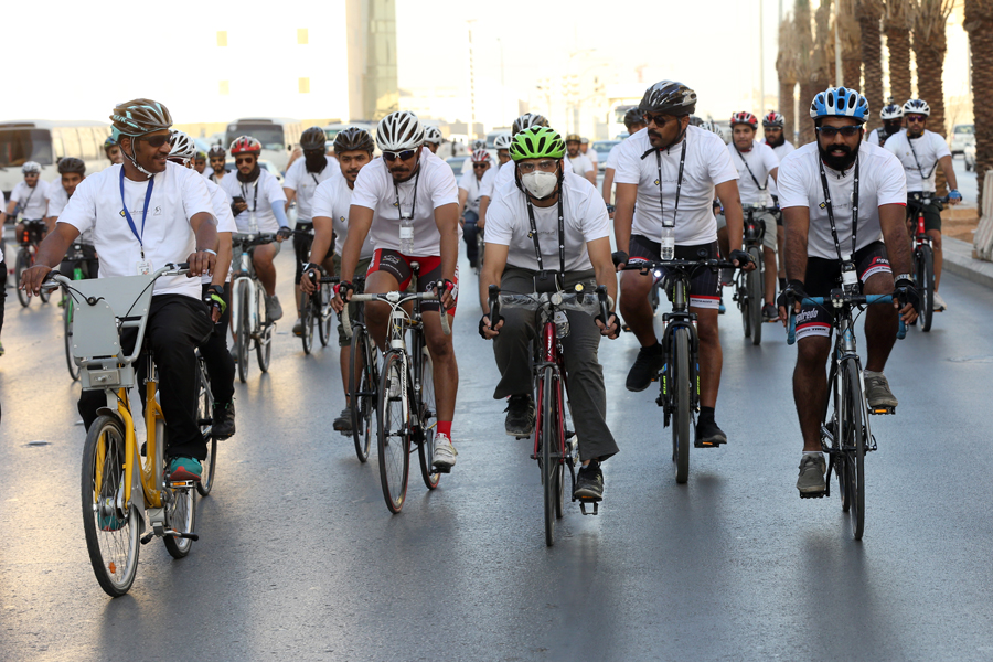 مسيرة الدراجات الهوائية في اليوم العالمي للسكري